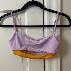 L Space purple and orange swimsuit top size S